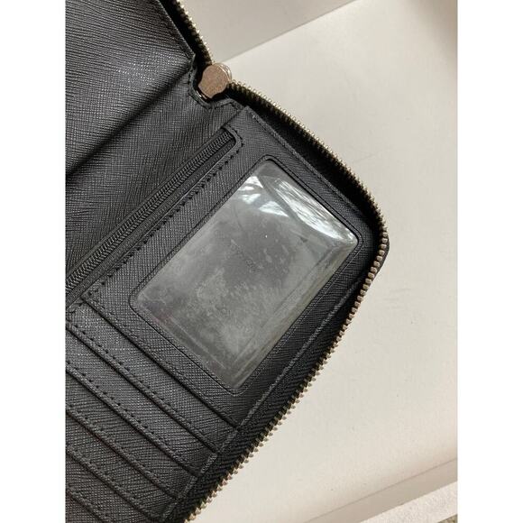 MICHAEL KORS BLACK SAFFIANO LEATHER SIGNATURE PRINT WALLET - Picture 14 of 16